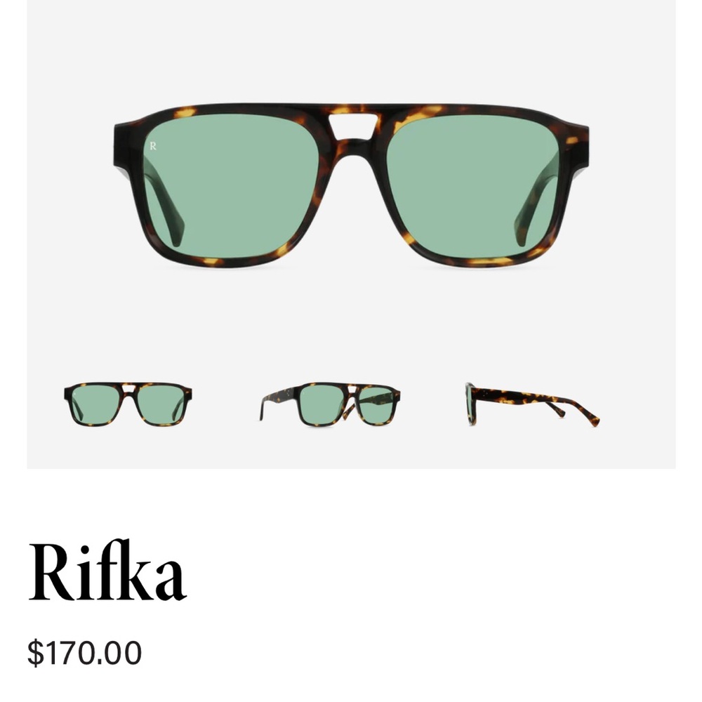 RAEN Rifka Tortoiseshell Sunglasses with Green Lenses